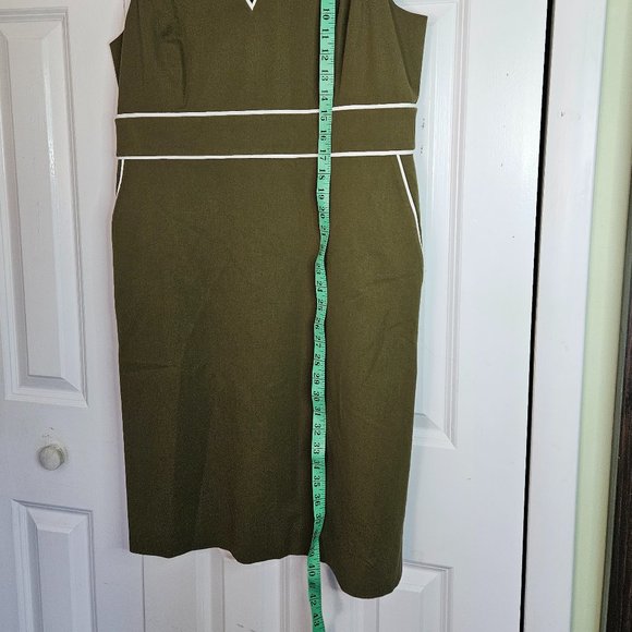 J. Crew Olive Green Sleeveless Dress - Picture 9 of 11